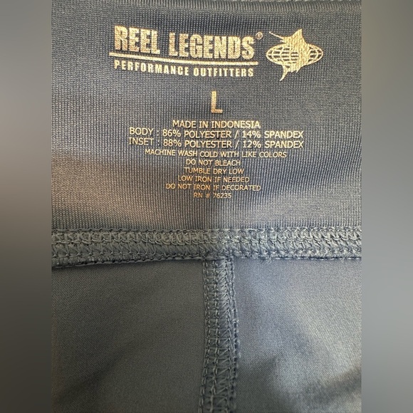 Reel Legends Womens Beach Active Shorts Size L Blue UPF 50 NWT - Picture 7 of 7